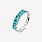 Anello argento Fancy Aqua green