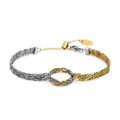 Bracciale Marlù con nodo centrale catena snake quadrata ritorta