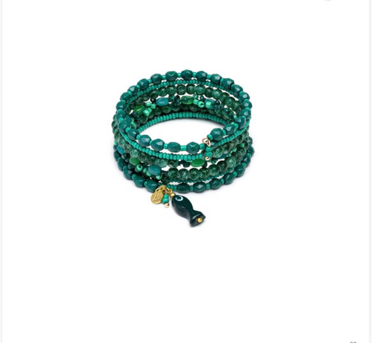 Bracciale Vestopazzo Coral Multistrato turchese con pesciolino