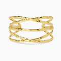 Bracciale Kidult donna cuff in acciaio dorato