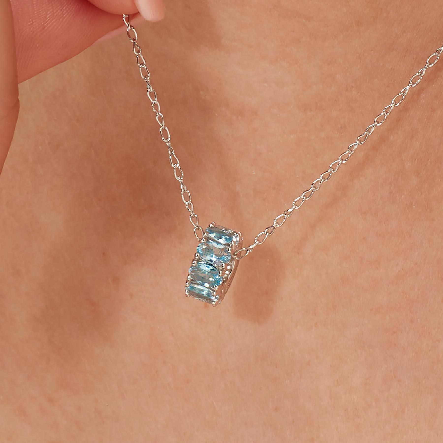 Charm argento Fancy light sapphire