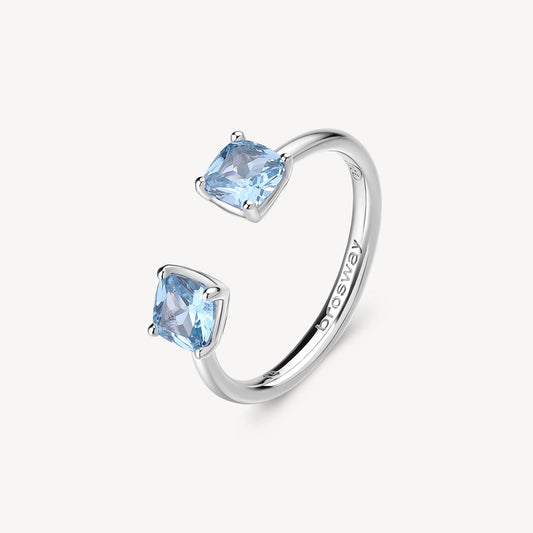 Anello argento Fancy light sapphire