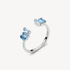 Anello argento Fancy light sapphire