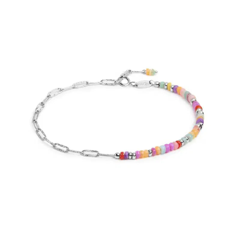 Bracciale Marlù donna con perline colorate e catena a maglia larga