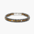 Bracciale Kidult uomo in acciaio e occhio di tigre