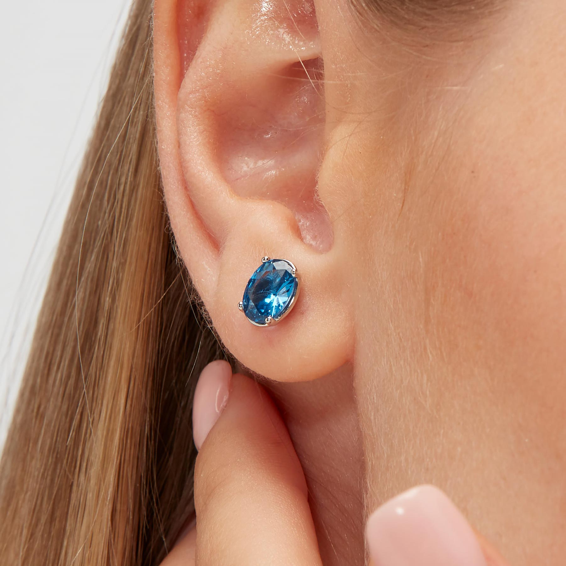 Orecchino argento Fancy freedom blue