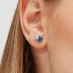 Orecchino argento Fancy freedom blue