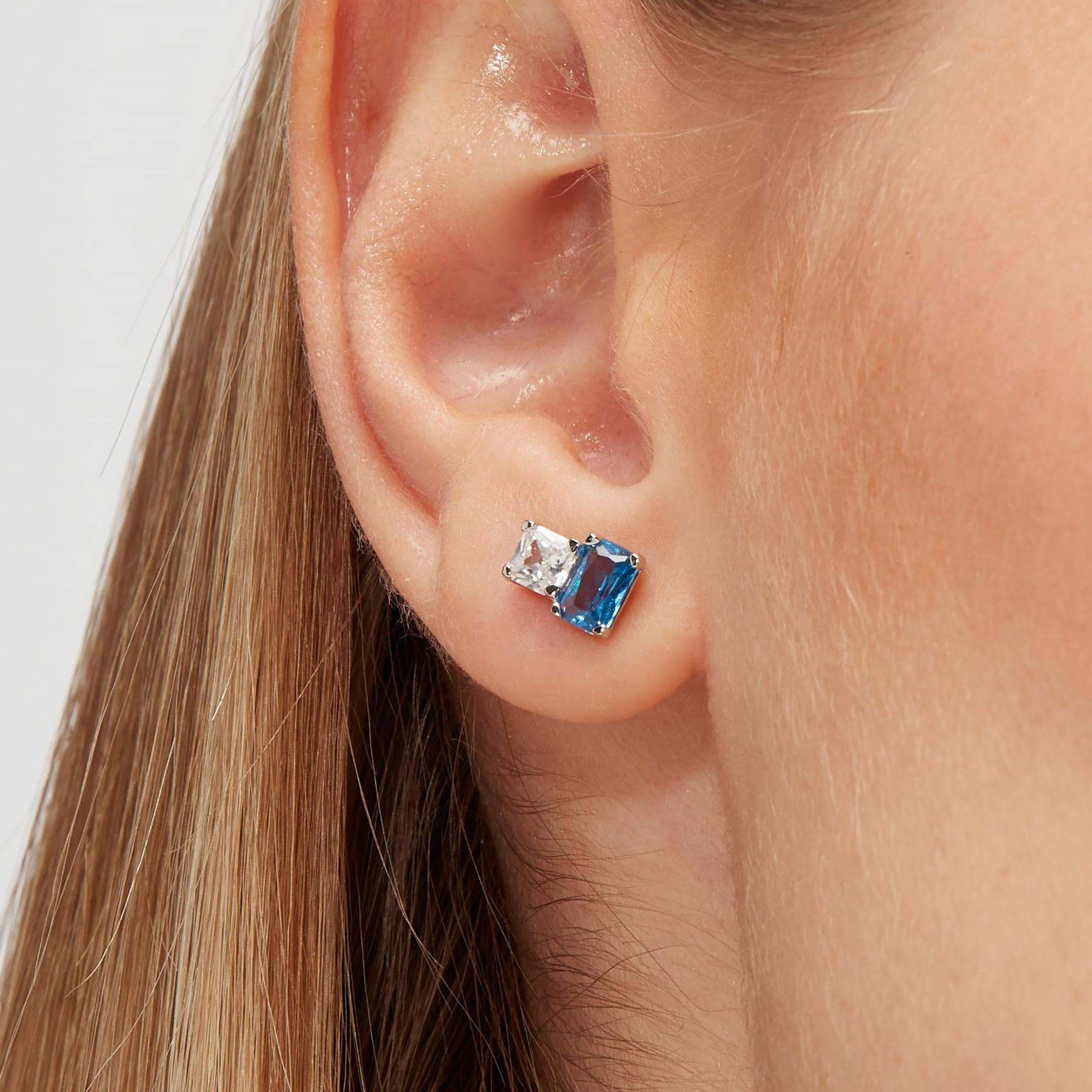 Orecchino argento Fancy freedom blue