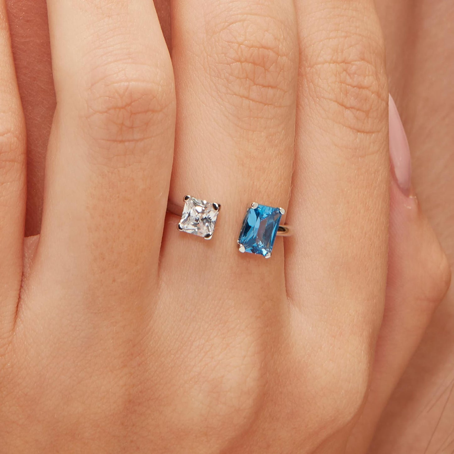 Anello argento Fancy freedom blue
