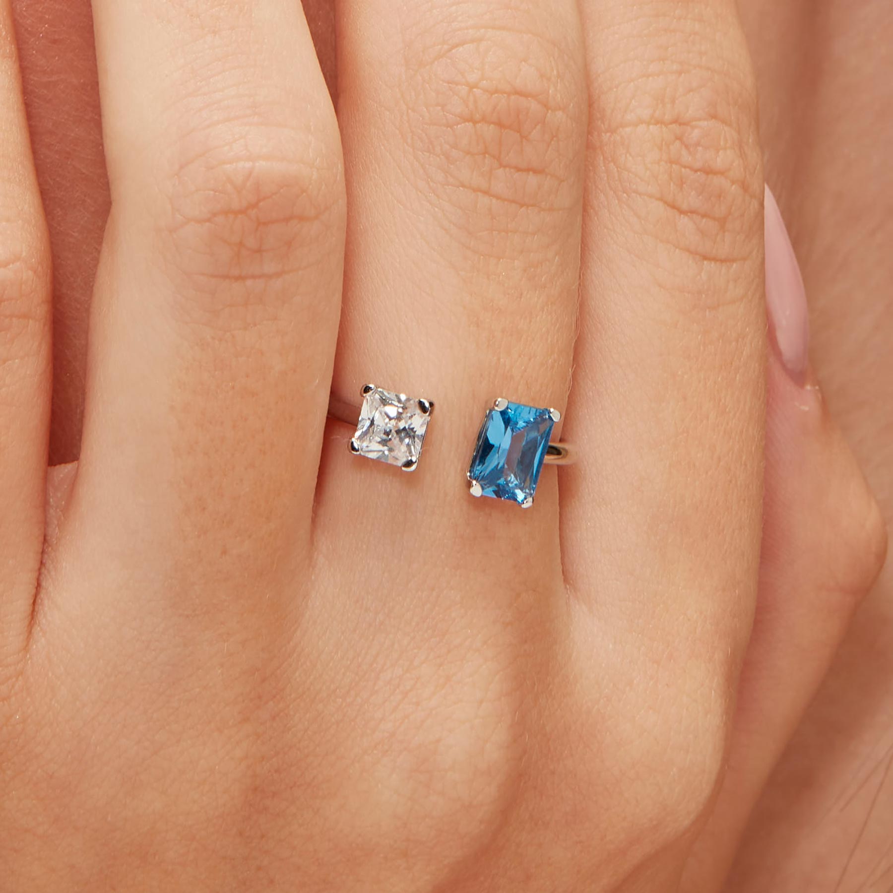 Anello argento Fancy freedom blue