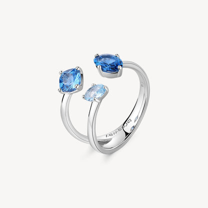 Anello argento Fancy freedom blue