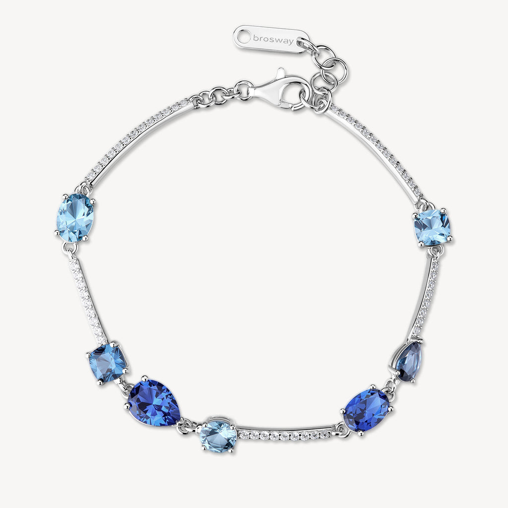 Bracciale argento Fancy donna Freedom blue zirconi zaffiro