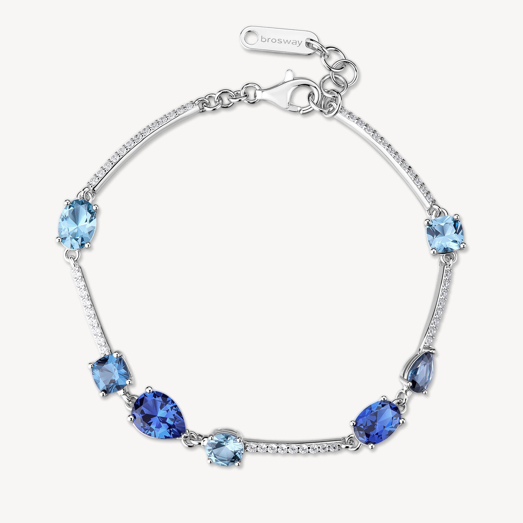 Bracciale argento Fancy donna Freedom blue zirconi zaffiro
