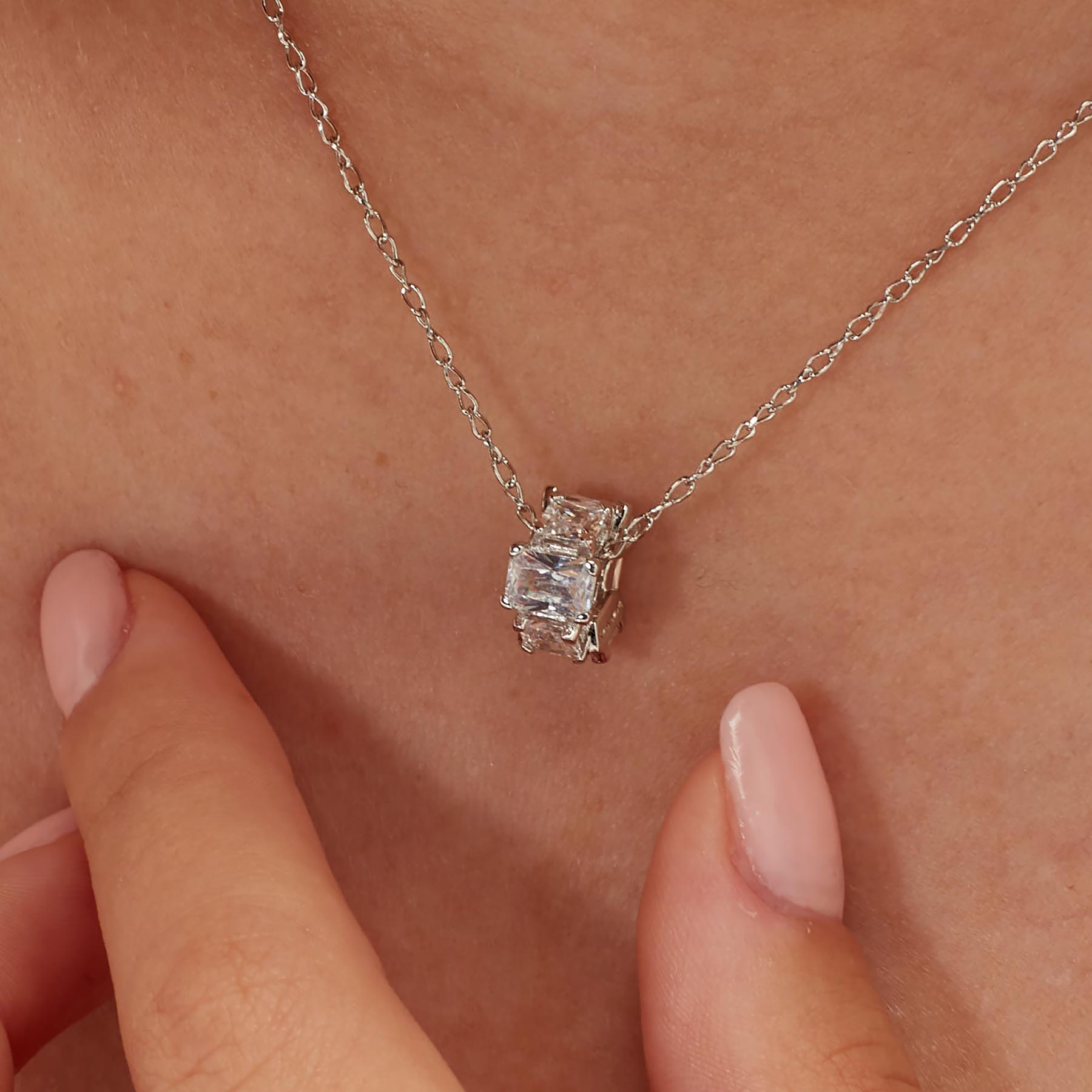 Charm argento Fancy infinity white