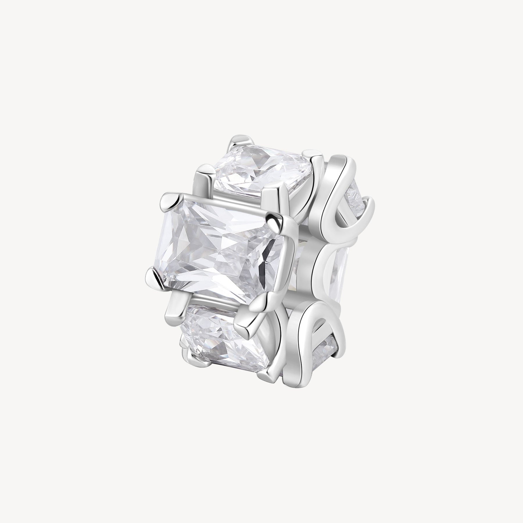 Charm argento Fancy infinity white
