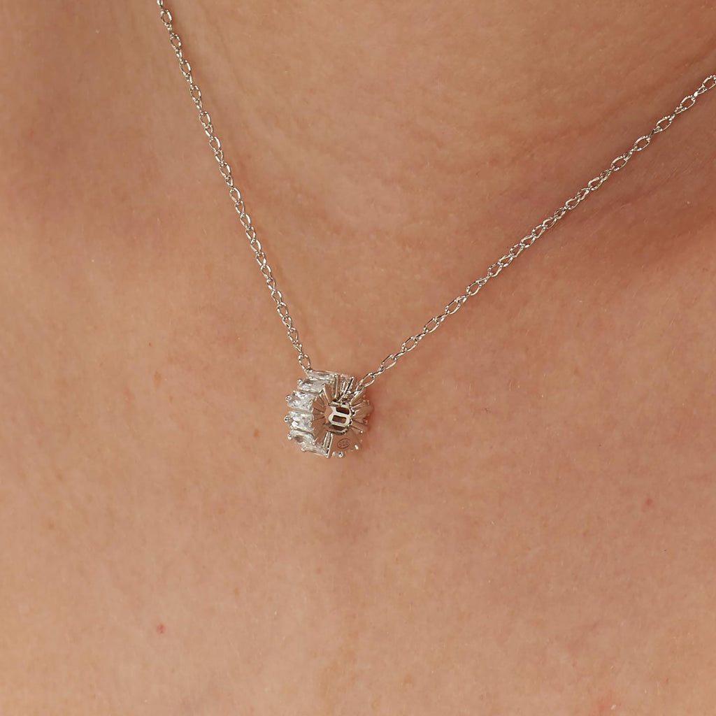 Charm argento Fancy infinity white