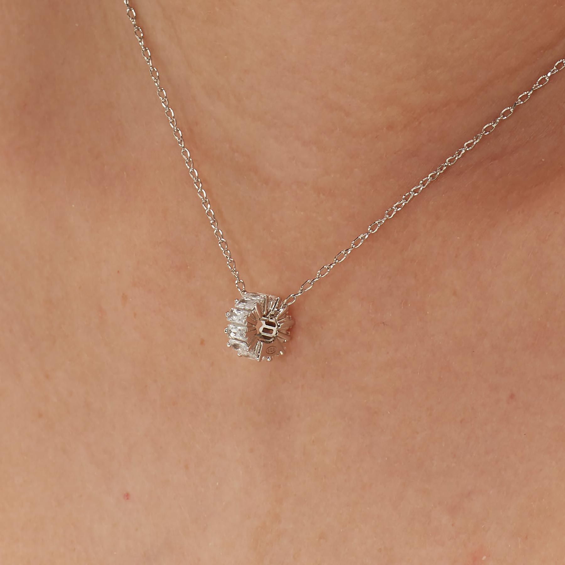 Charm argento Fancy infinity white