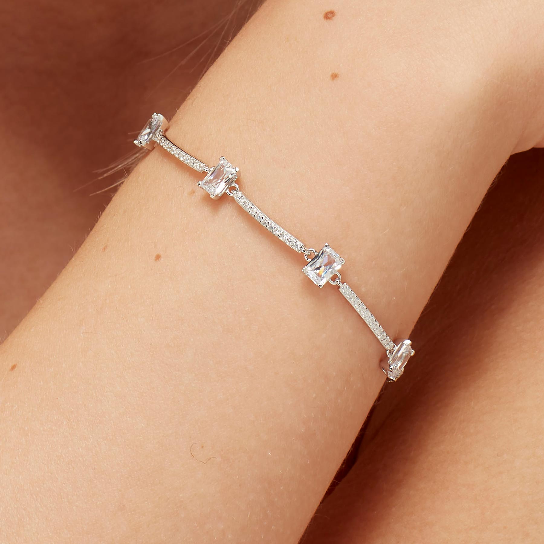 Bracciale argento Fancy infinity white