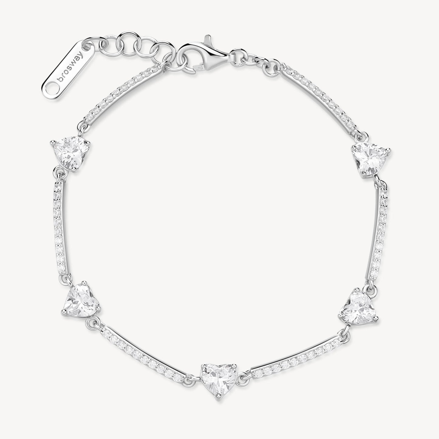 Bracciale cuori Brosway Fancy Infinite white