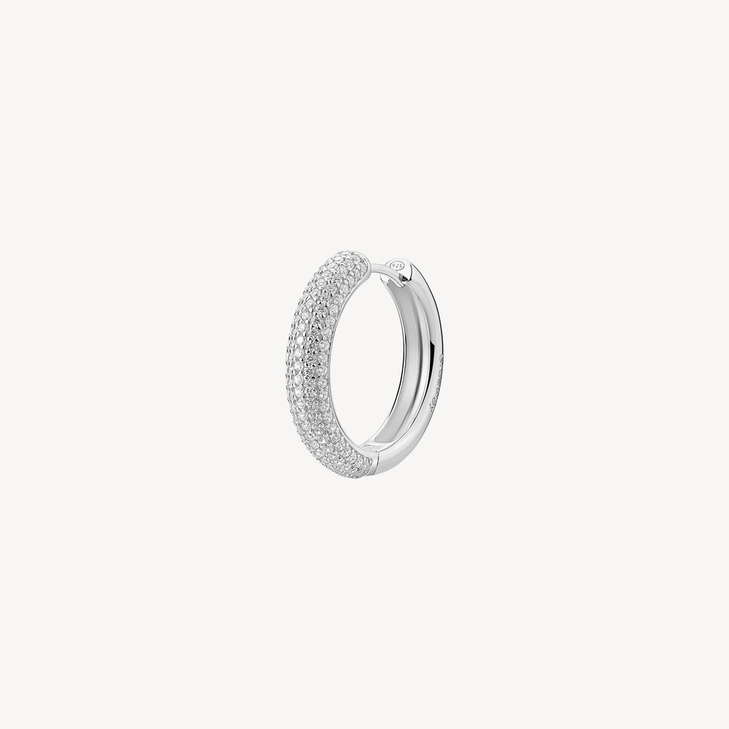 Mono orecchino cerchio pavè Brosway Fancy Infinite white