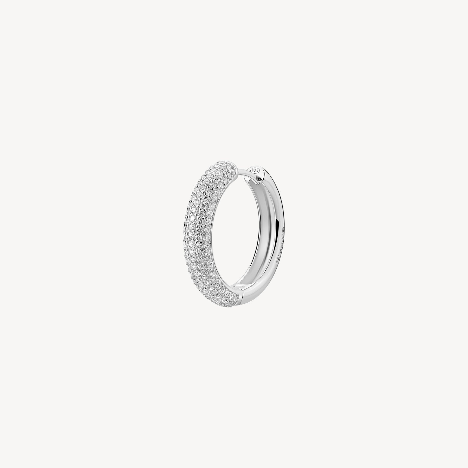 Mono orecchino cerchio pavè Brosway Fancy Infinite white