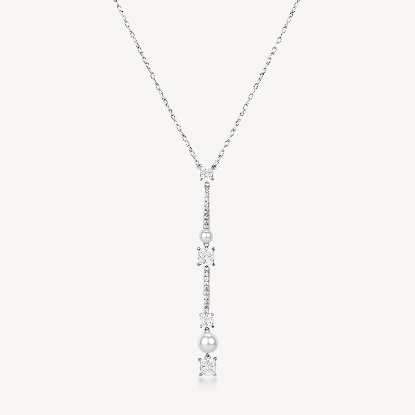 Collana Brosway Fancy Infinite white Y Zirconi e perle conchiglia