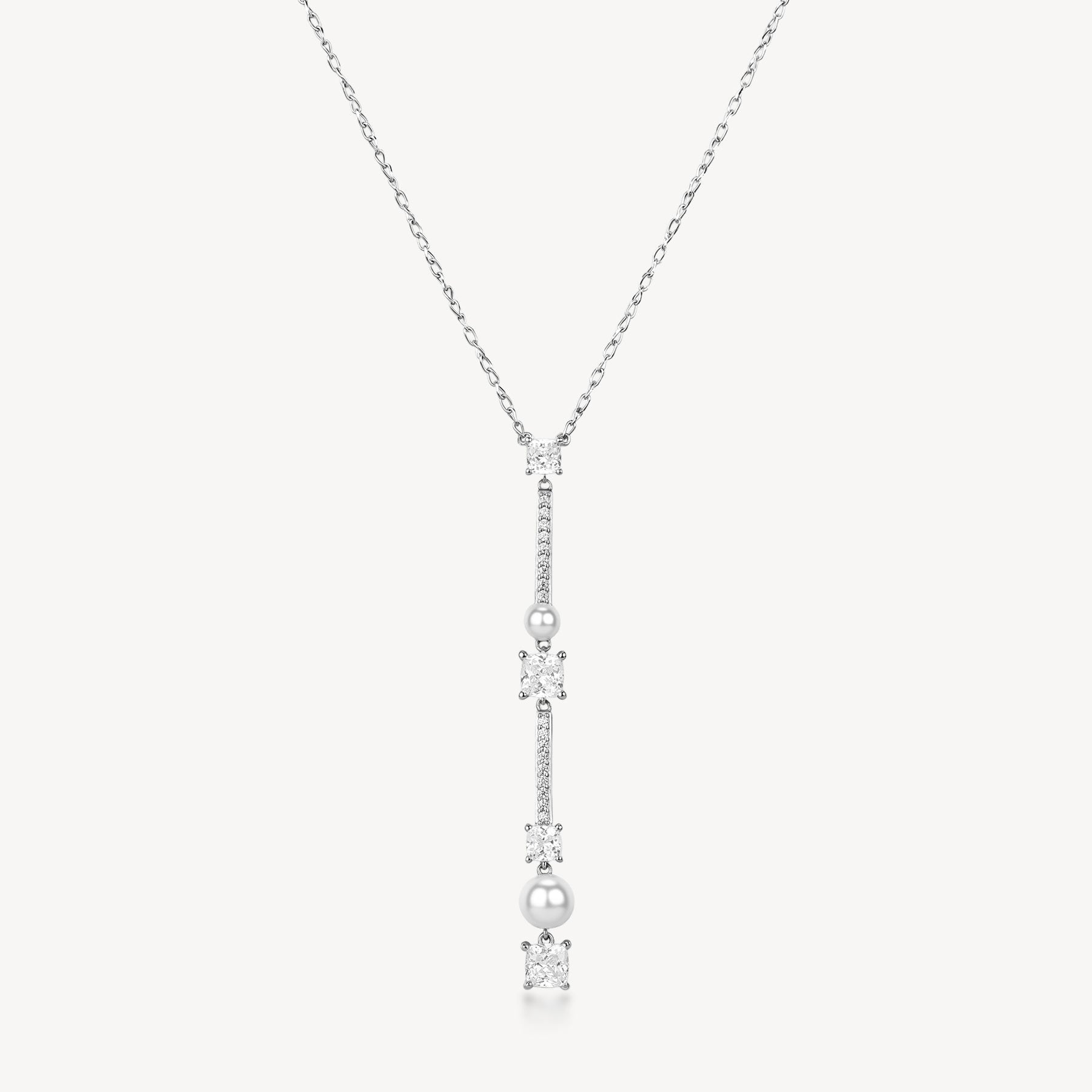 Collana Brosway Fancy Infinite white Y Zirconi e perle conchiglia