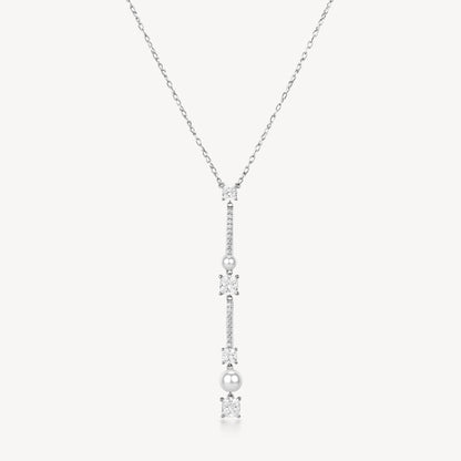 Collana Brosway Fancy Infinite white Y Zirconi e perle conchiglia