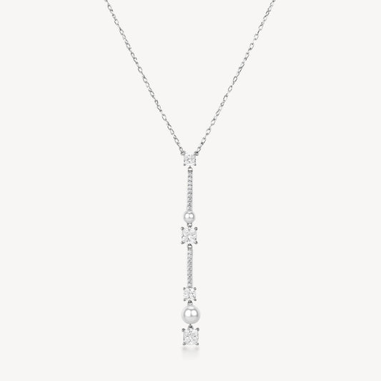 Collana Brosway Fancy Infinite white Y Zirconi e perle conchiglia