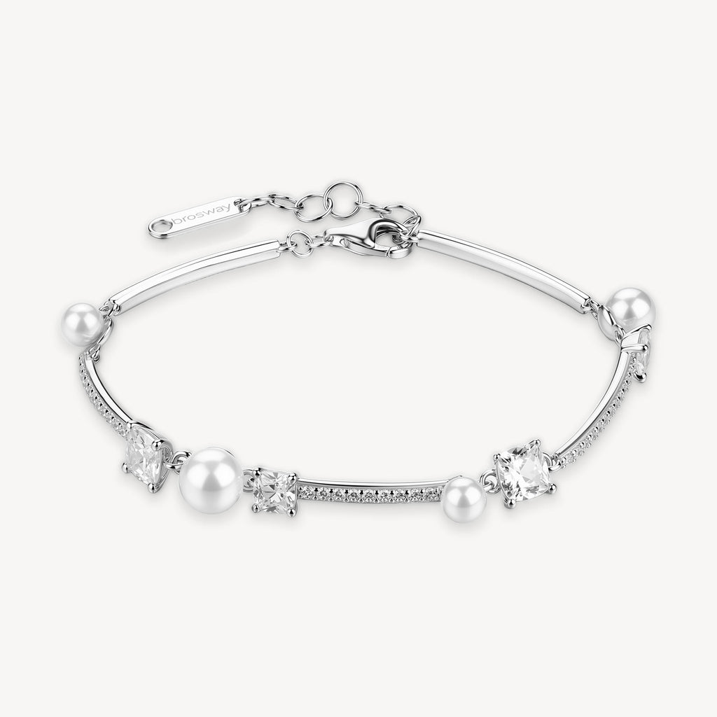 Bracciale semirigido Brosway Fancy Infinite white Zirconi e perle conchiglia