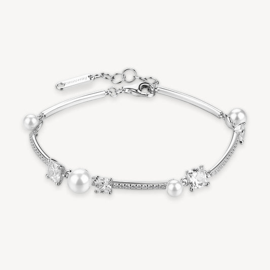 Bracciale semirigido Brosway Fancy Infinite white Zirconi e perle conchiglia