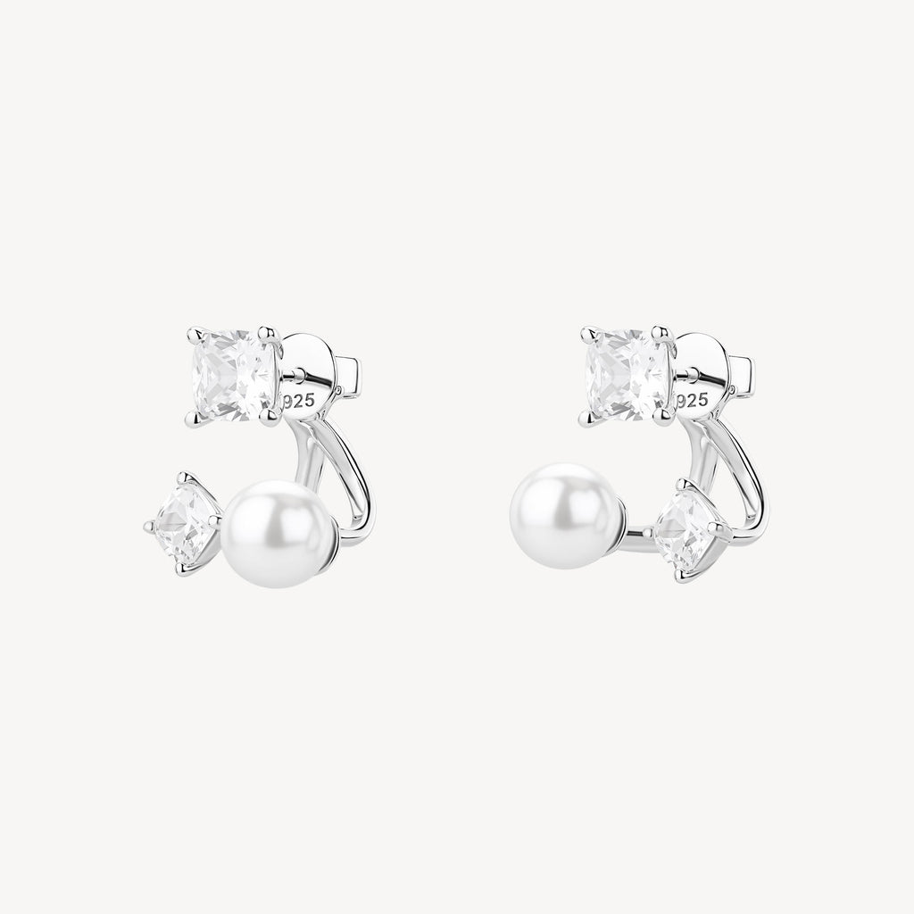 Orecchini Brosway Fancy Infinite white Zirconi e perle conchiglia