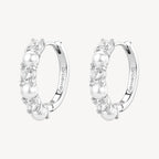 Orecchini a cerchio Brosway Fancy Infinite white Zirconi e perle conchiglia