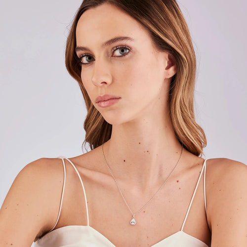 Charm argento Fancy Infinite white Goccia