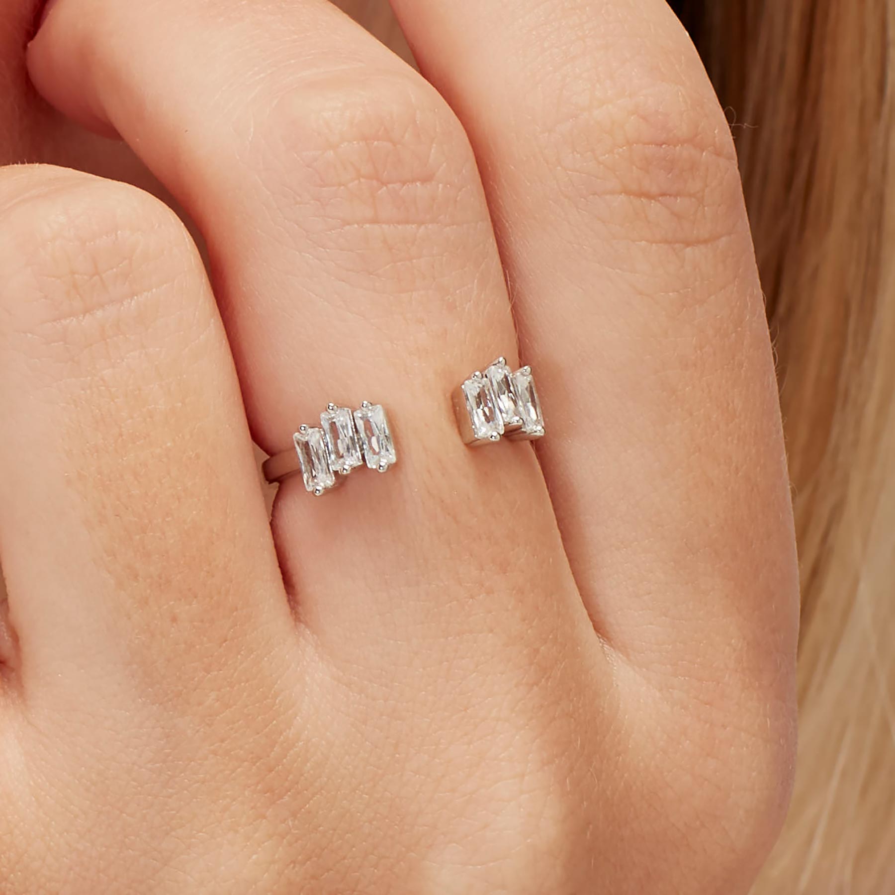 Anello argento Fancy infinite white