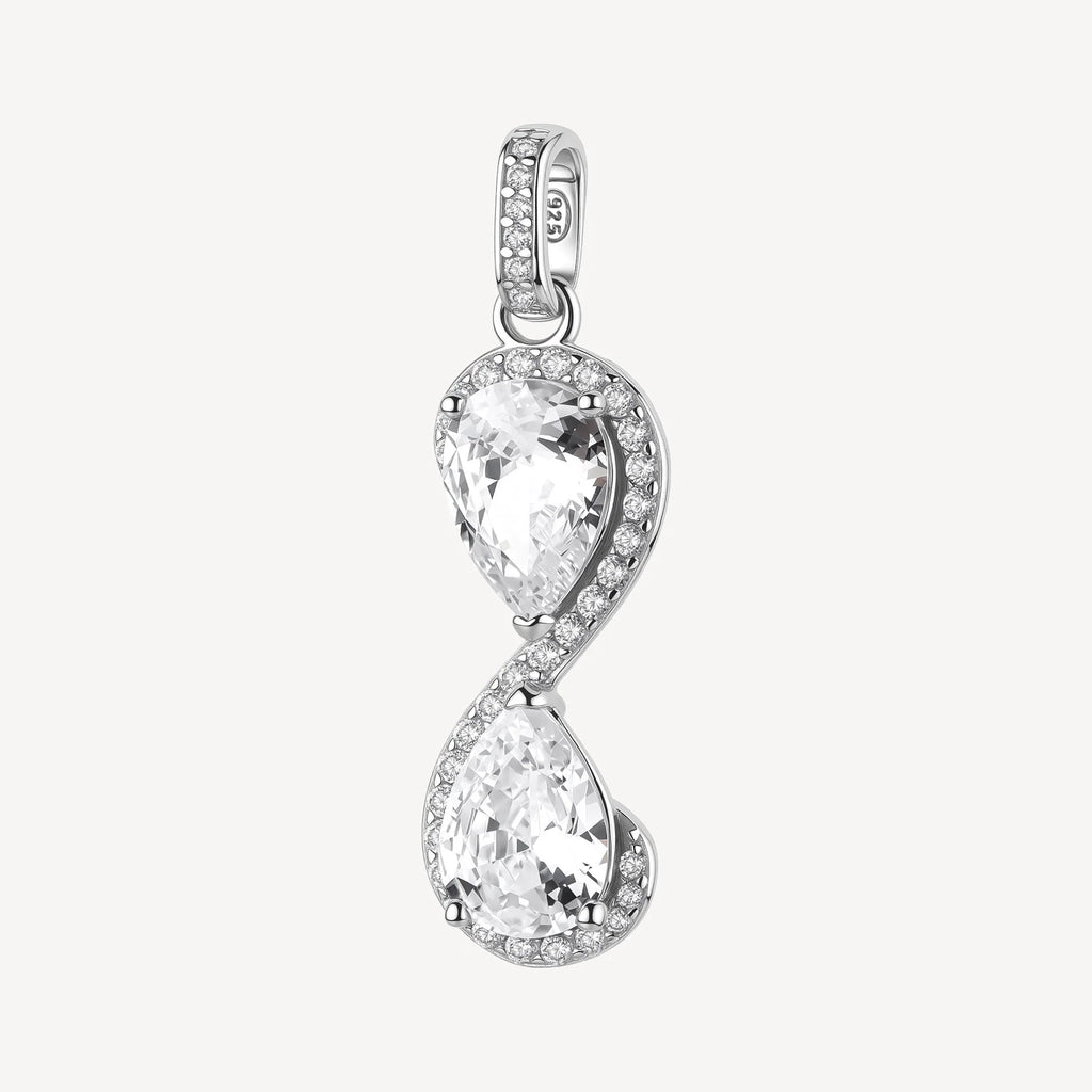 Charm argento Fancy Infinite white Infinito