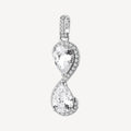 Charm argento Fancy Infinite white Infinito
