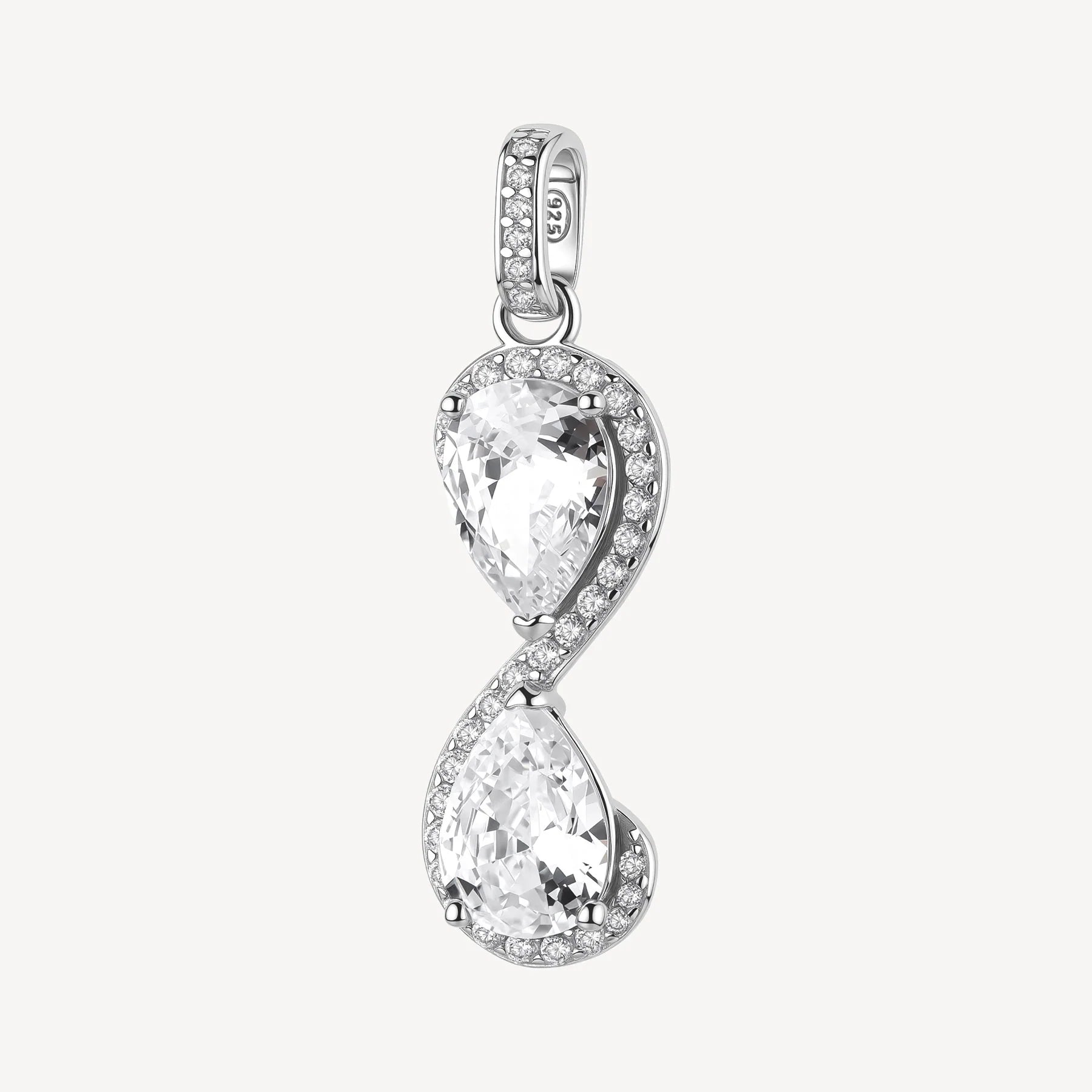 Charm argento Fancy Infinite white Infinito