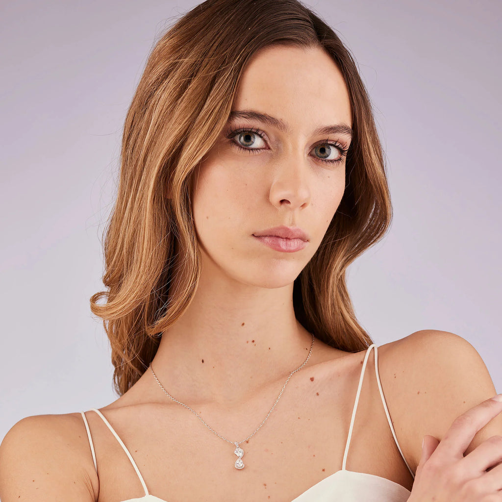 Charm argento Fancy Infinite white Infinito