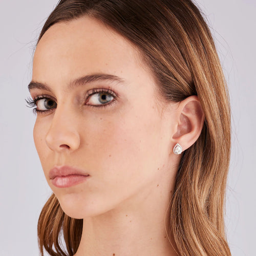 Orecchini argento Fancy Infinite white Goccia