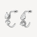Orecchini argento Fancy Infinite white Cerchio con goccia