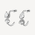 Orecchini argento Fancy Infinite white Cerchio con goccia