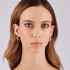Orecchini argento Fancy Infinite white Cerchio con goccia
