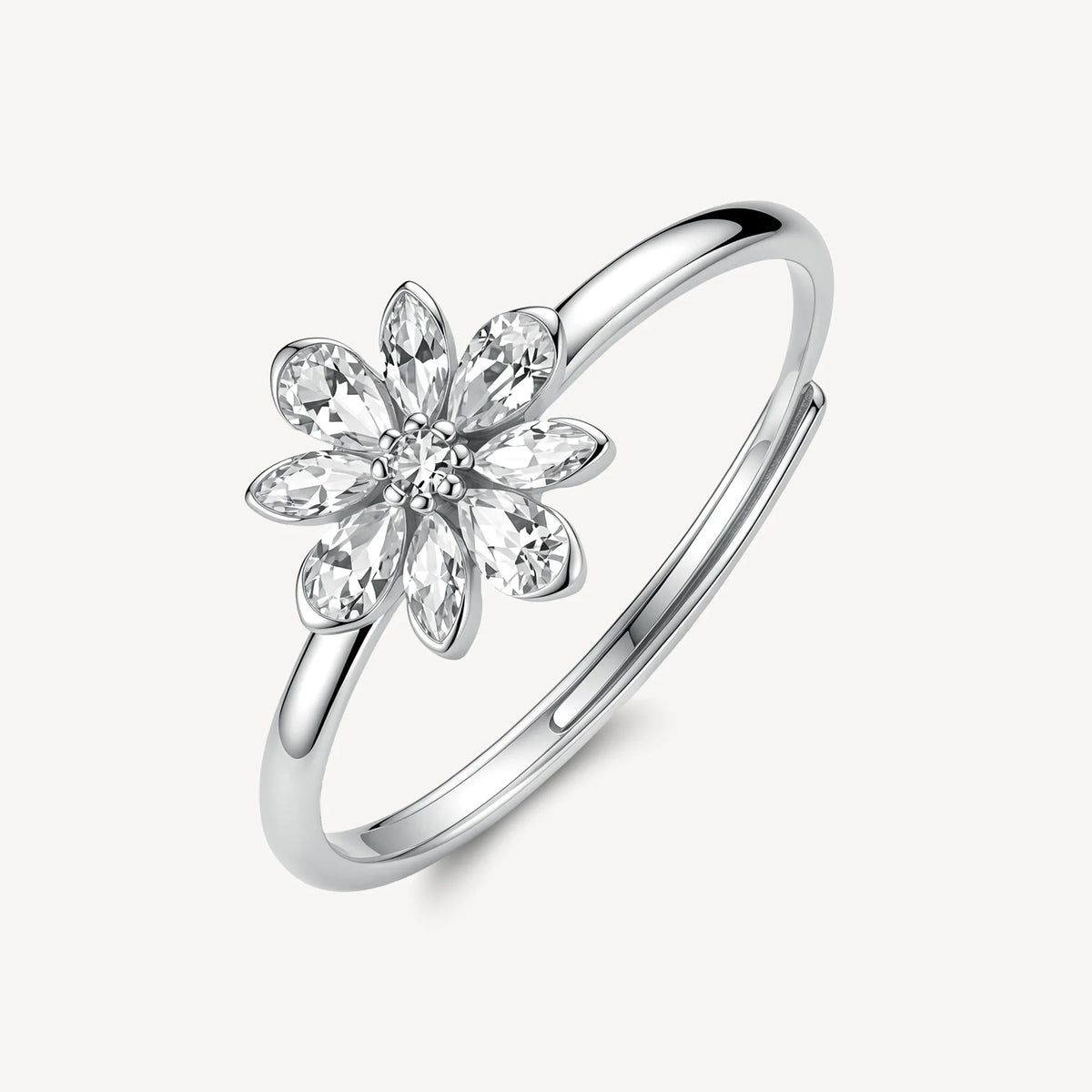 Anello argento Fancy Infinite White Fiore