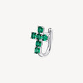 Orecchino argento Brosway Fancy Life green Croce