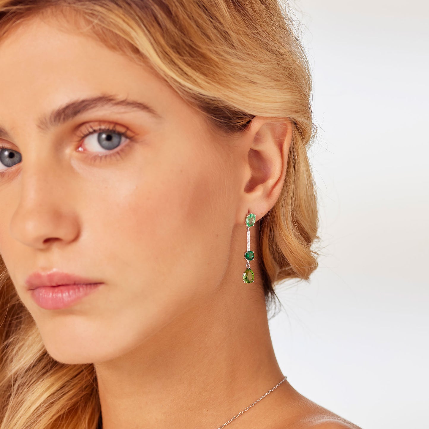 Orecchini Brosway Fancy donna Life green Pendenti smeraldo e peridot