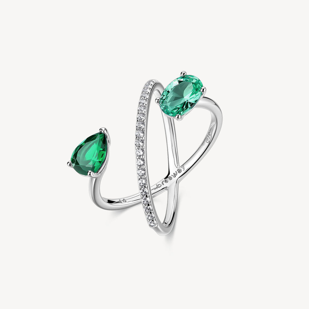 Anello Brosway Fancy donna Life green Smeraldo e peridot