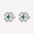 Orecchini argento Brosway Fancy donna Life green Quadrifoglio