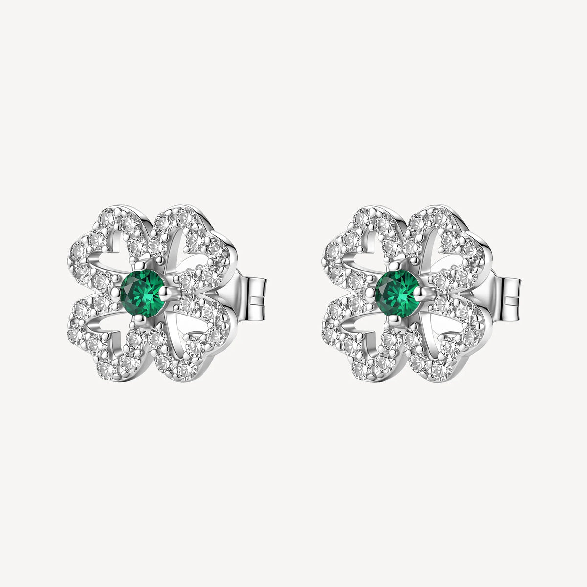 Orecchini argento Brosway Fancy donna Life green Quadrifoglio