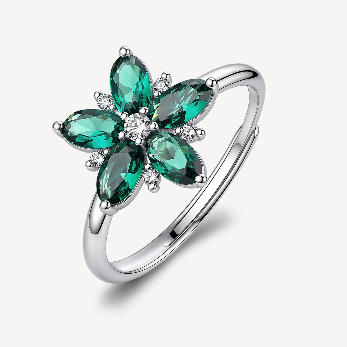 Anello argento Brosway Fancy donna Life green Fiore grande